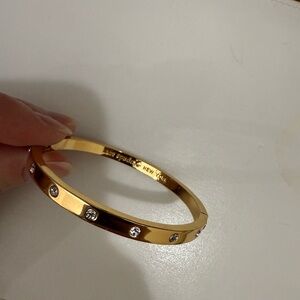 Kate Spade Gold Bangle Bracelet with Crystals